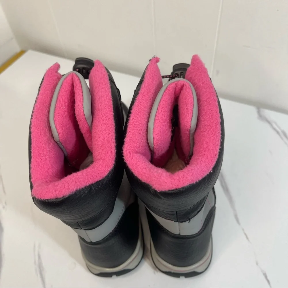 Totes Girls Kids Rain & Snow Boots Black and Pink Size 3 Little Girl